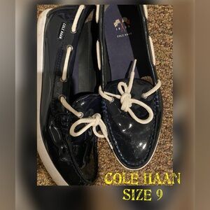 Cole Haan Navy Blue Loafers Size 9